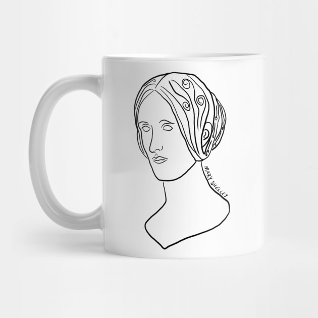 Mary Shelley Line Art by iliketeasdesigns